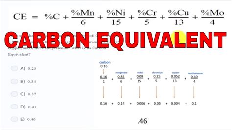 carbonio equivalente formula corta